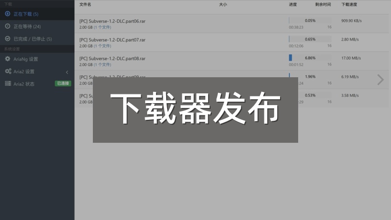 [教程] 由本站自维护的下载器发布，以及其他常用 Aria2 内核下载器的使用推荐